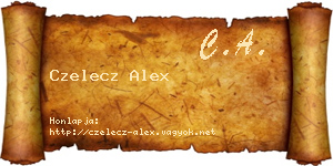 Czelecz Alex névjegykártya