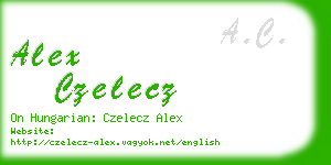 alex czelecz business card